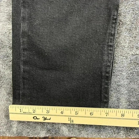 Anthropologie PILCRO Split Hem High-Rise Women's Black Jeans Straight 30X33 NWT - Picture 11 of 14